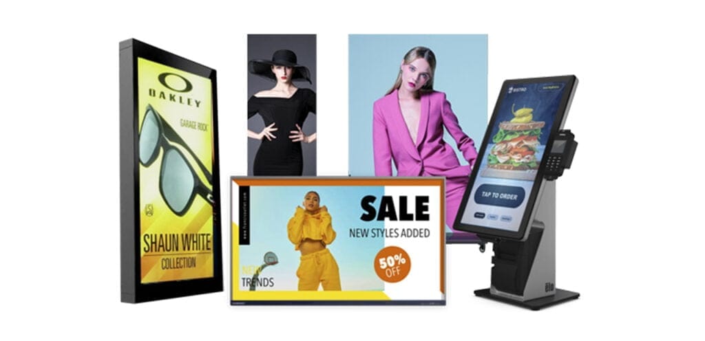 Digital signage nei negozi e catene franchising. Negozio abbigliamento